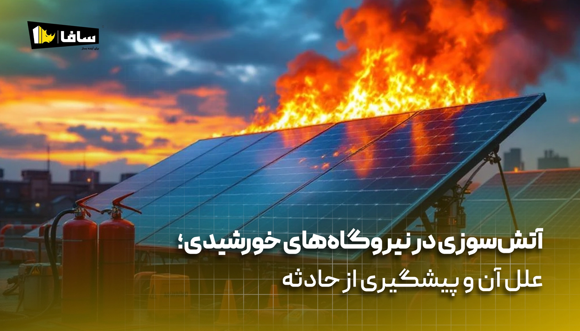 آتش‌سوزی در نیروگاه‌های خورشیدی؛ علل، روش‌های پیشگیری و استانداردهای ایمنی
